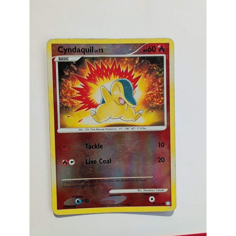 ​Cyndaquil 79/123 Mysterious Treasures Reverse Holo Pokemon Card 2007 NM